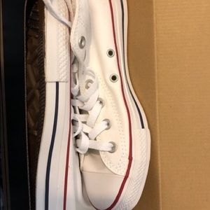 Brand new white Converse